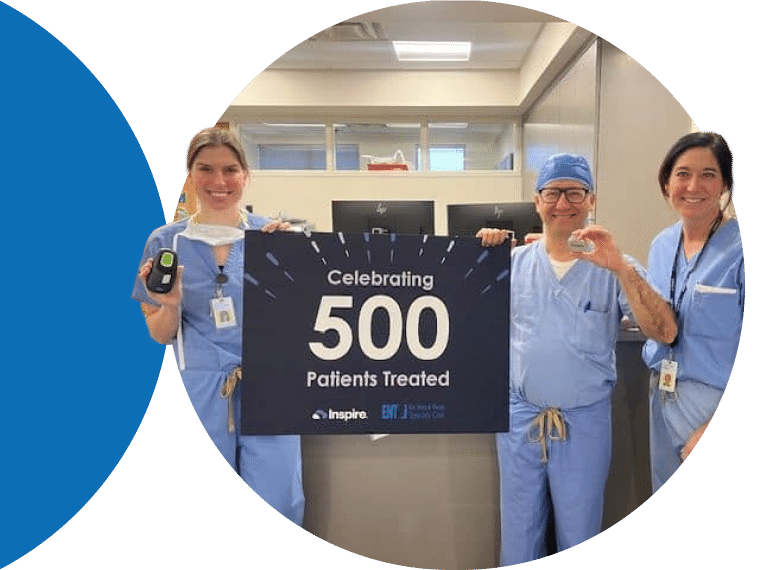 ENT Specialty Care team celebrating 500 patients treated
